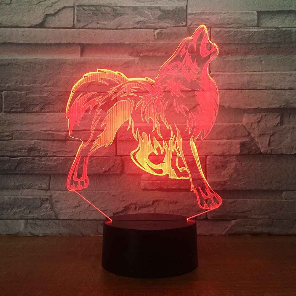 Lampada 3D Volpe Mandala, Luce Notturna Tattile Volpe Mandala Animale, Illusione 3D Led, Idea Regalo di Natale per Ragazzi e Ragazze Lampada da Notte per Bambini o Adulti, Gadget