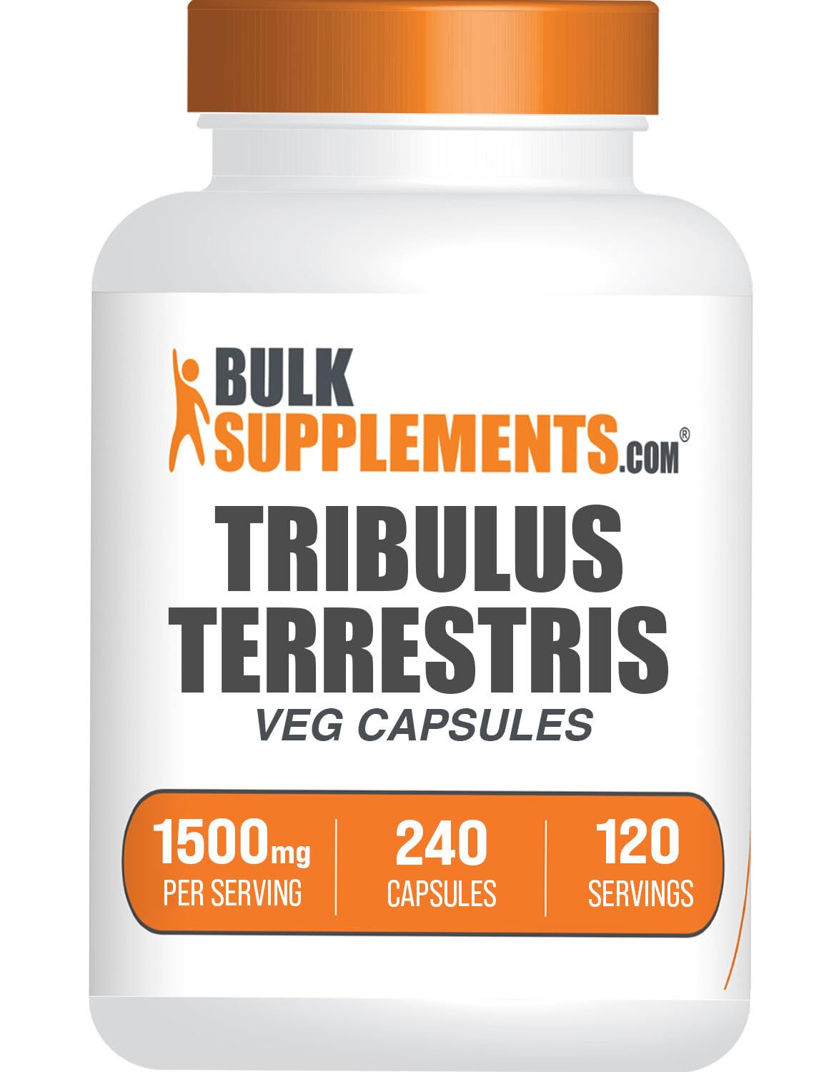 BulkSupplements.com Tribulus Terrestris Capsules - Herbal Supplement, Tribulus Terrestris 1500mg - Gluten Free, 2 Capsules per Serving, 240 Count (Pack of 1)