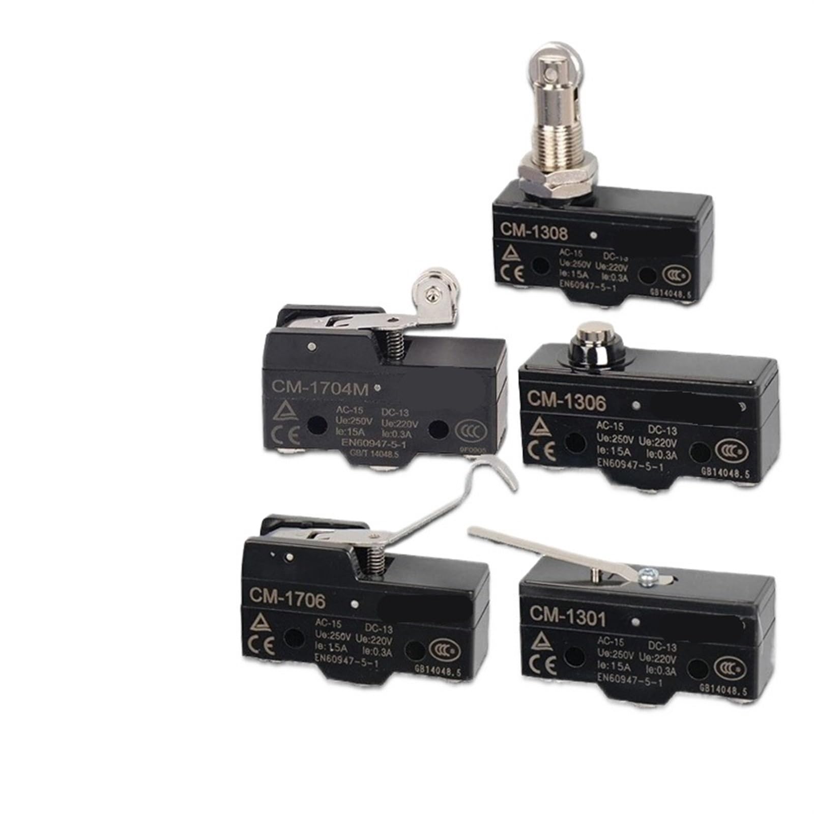 Horizontal Limit Switch CM-1306 CM-1307 CM-1308 CM-1309 CM-1701 CM-1703 CM-1704 Micro Switch 15A 250VAC 1Pcs(CM-1703)