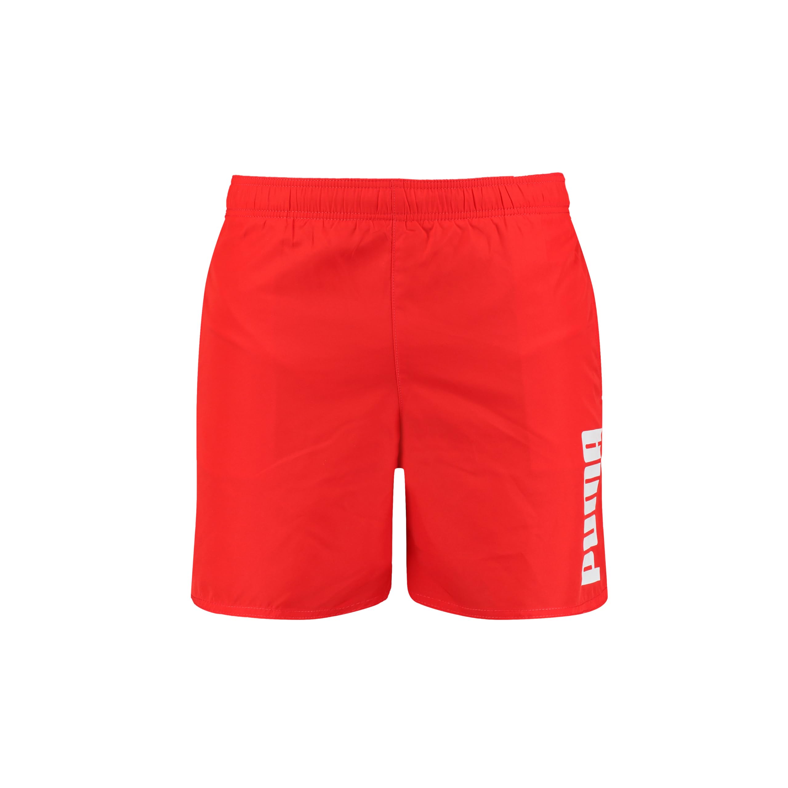 PUMA Men's Mid Length Swim Trunks, red, L
