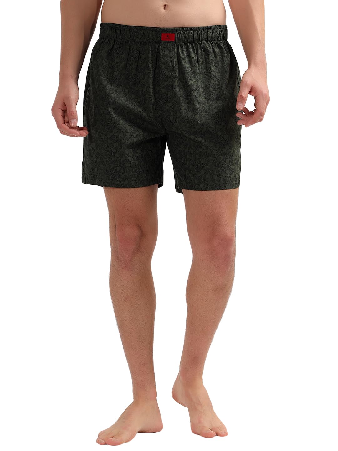 cantabil Men's Olive Regular Fit Printed Boxer (P_MBOX00032)-picture-32