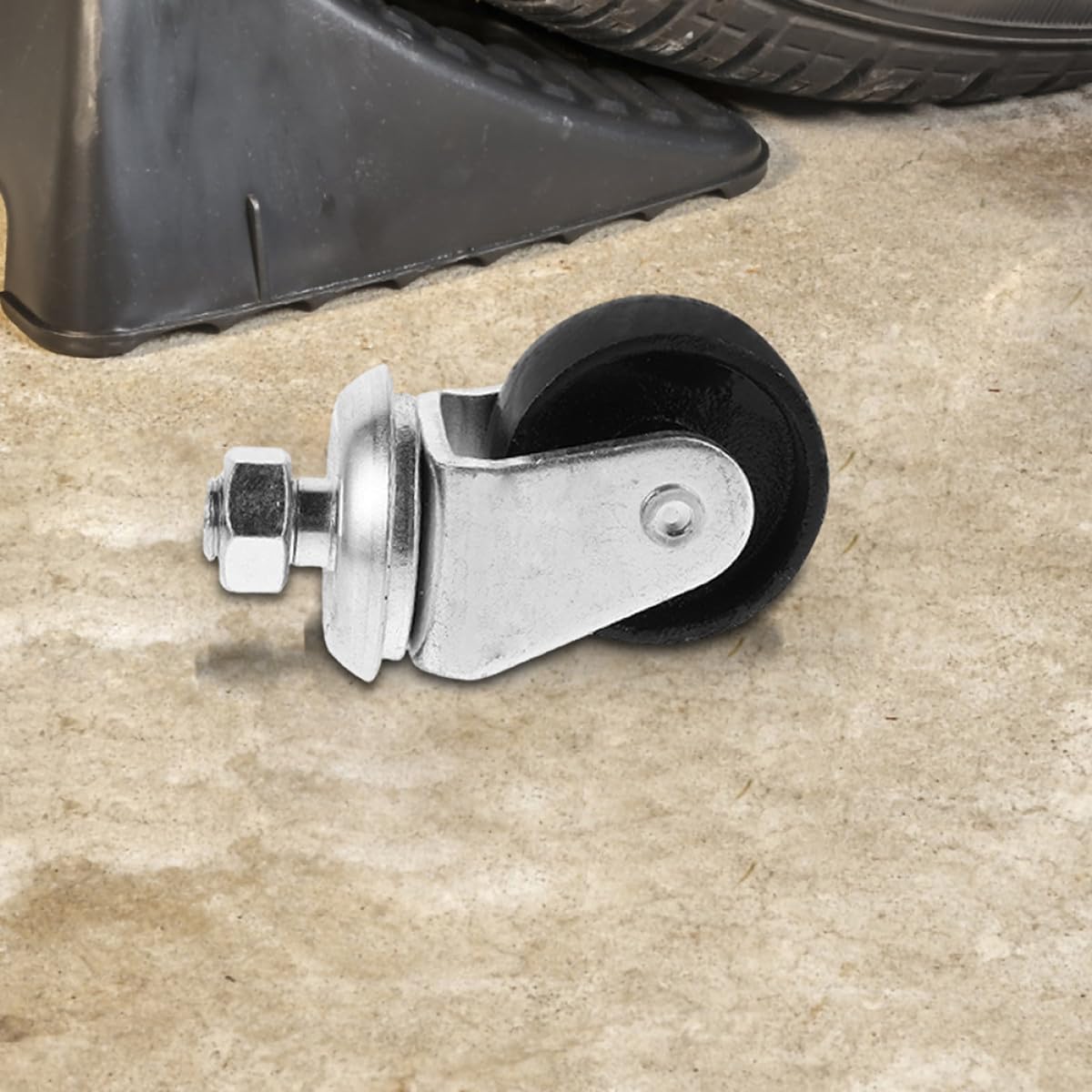 STOBAZA Schwerlast Kugelrollen Stabile Lenkrollen 2 Stück mit 16mm Gewindestange für Einfache aus Metall für Wagenheber in Verschiedenen Arbeitsbereichen