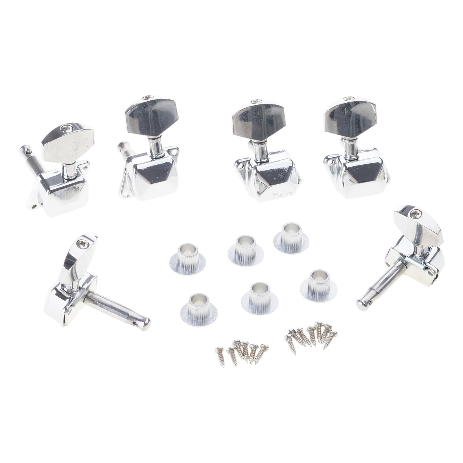 CAZSTYK 6Pcs 3L3R Guitar Machine Head Knobs Tunings Metal Guitar String Tunings Peg for Acoustic or Electric Metal String Pegs