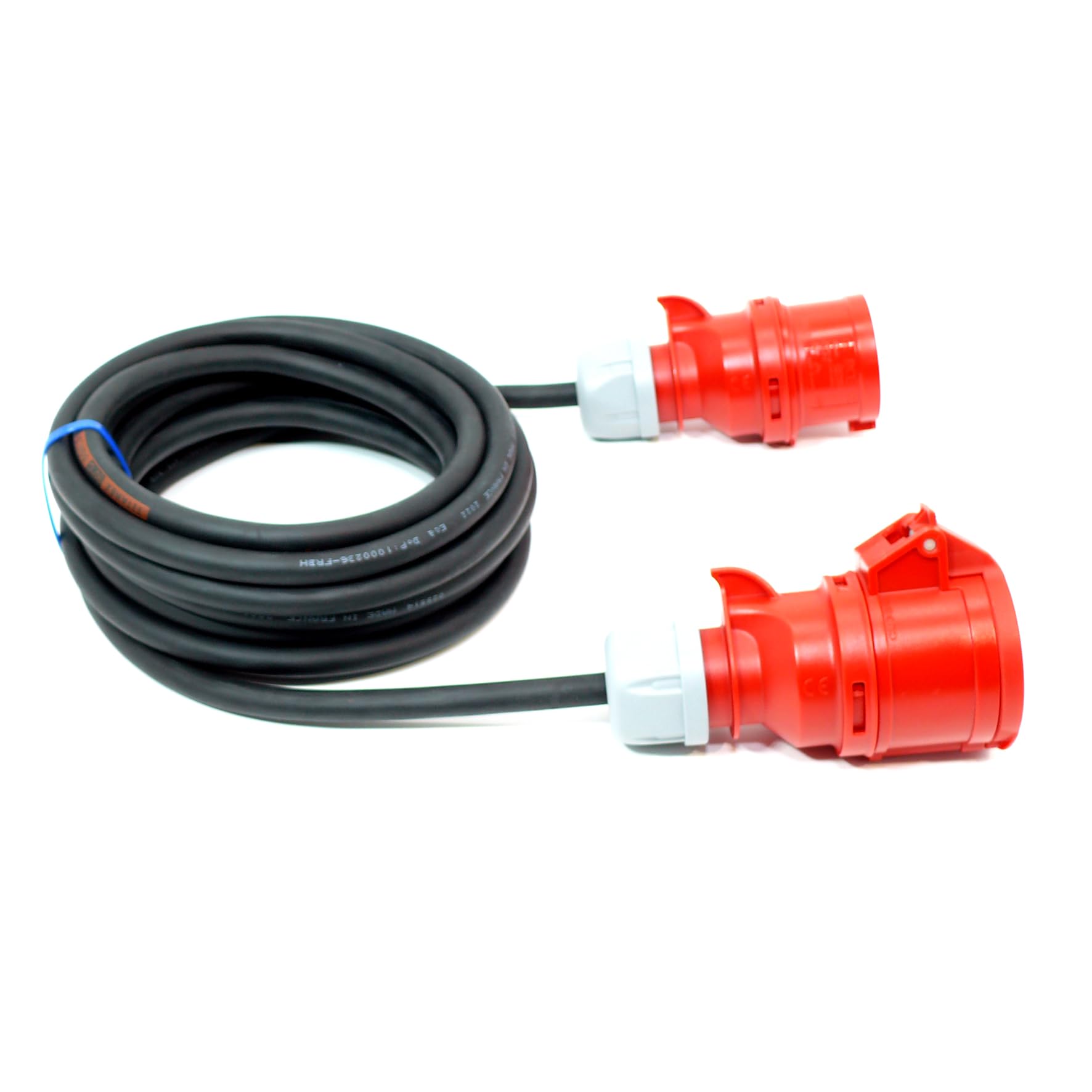 CEE Starkstromkabel (1,5m-50m) 16A Verlängerungskabel Titanex H07RN-F 5x1,5mm² mit PCE Shark Stecker und Kupplung, Business-Line von Event-Kabel (10 Meter)