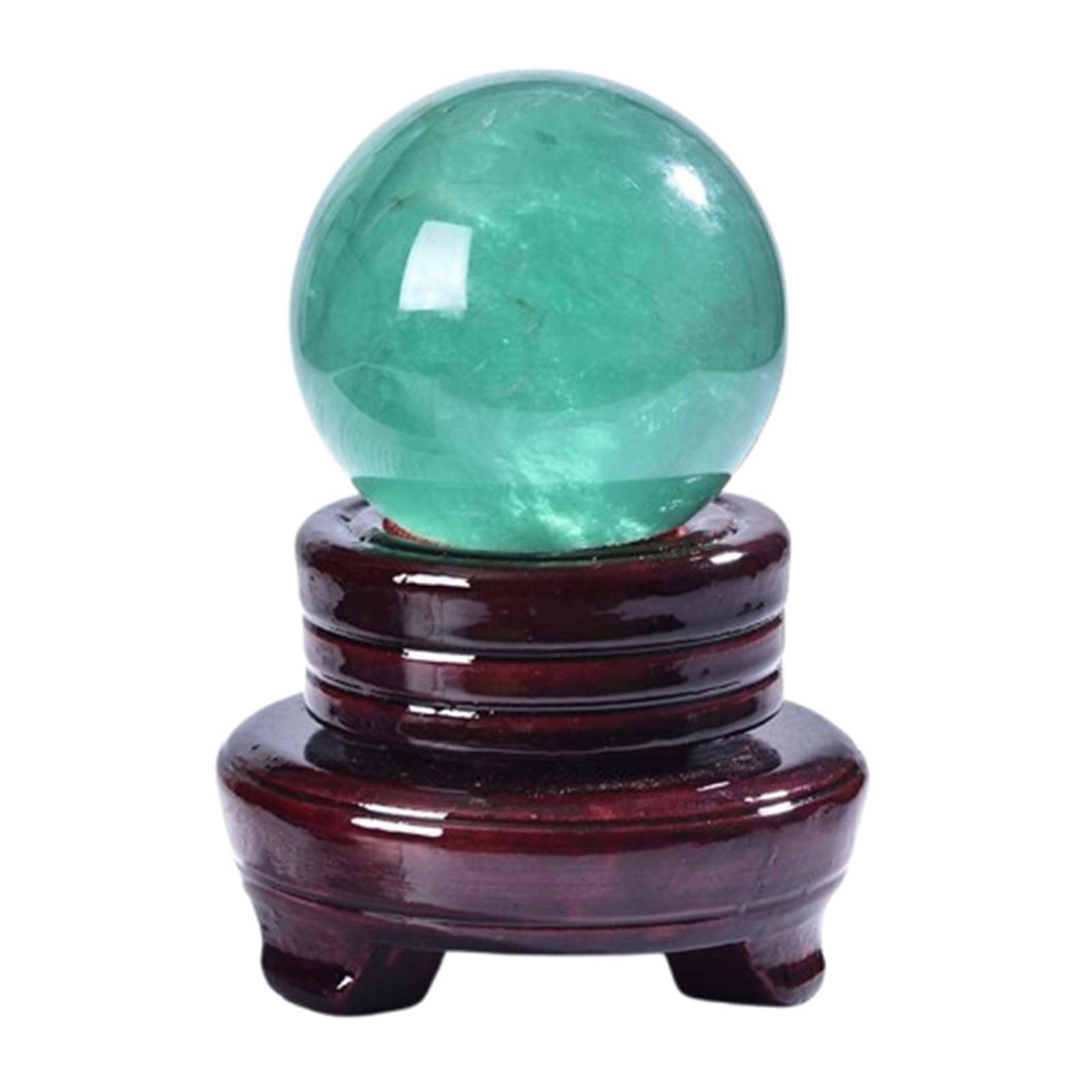 CYVXCPPGI Green Fluorite Crystal Ball Ornament,Crystal Stone Sphere Figurines Green Crystal,Feng Shui Home Decor, Accessory,11cm