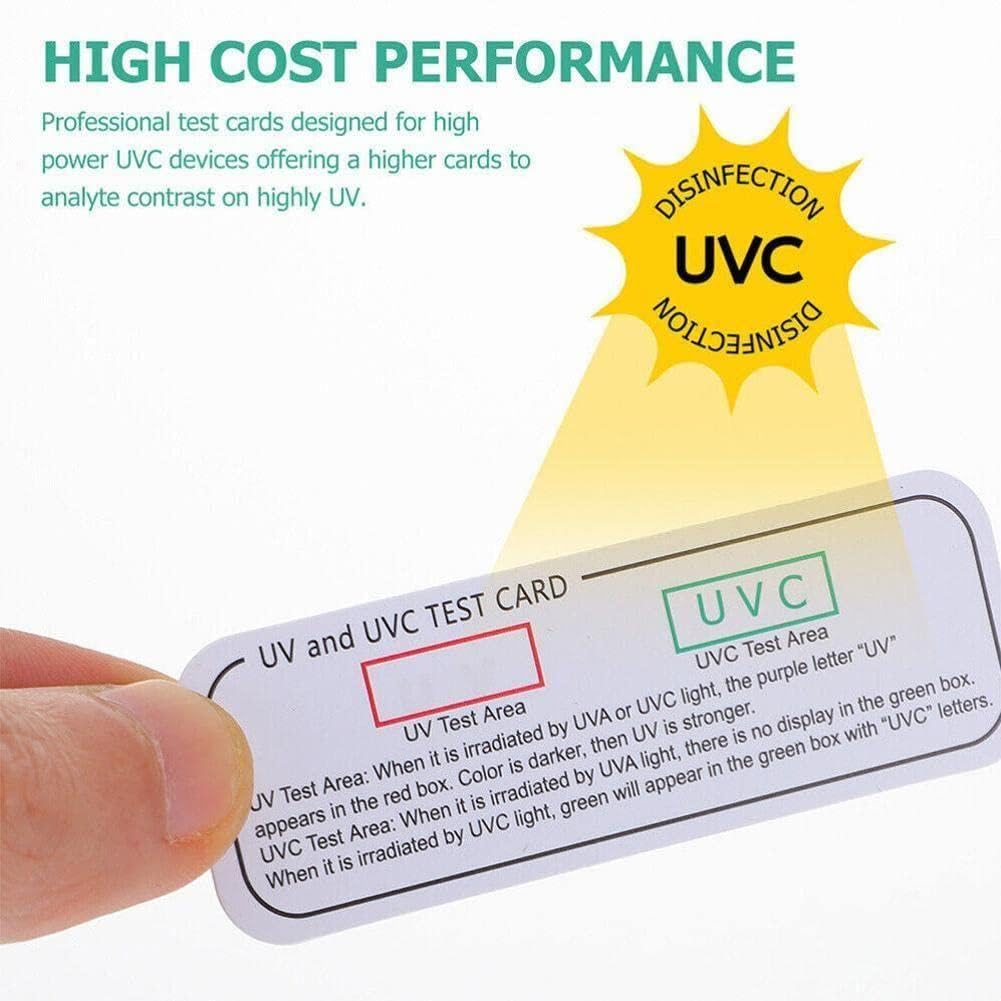 10PCS Luce Ultravioletto Test Cards UVA UVC Carte di Test Luce UV Carte Indicatore di Prova Accessori Lunghezza d'onda