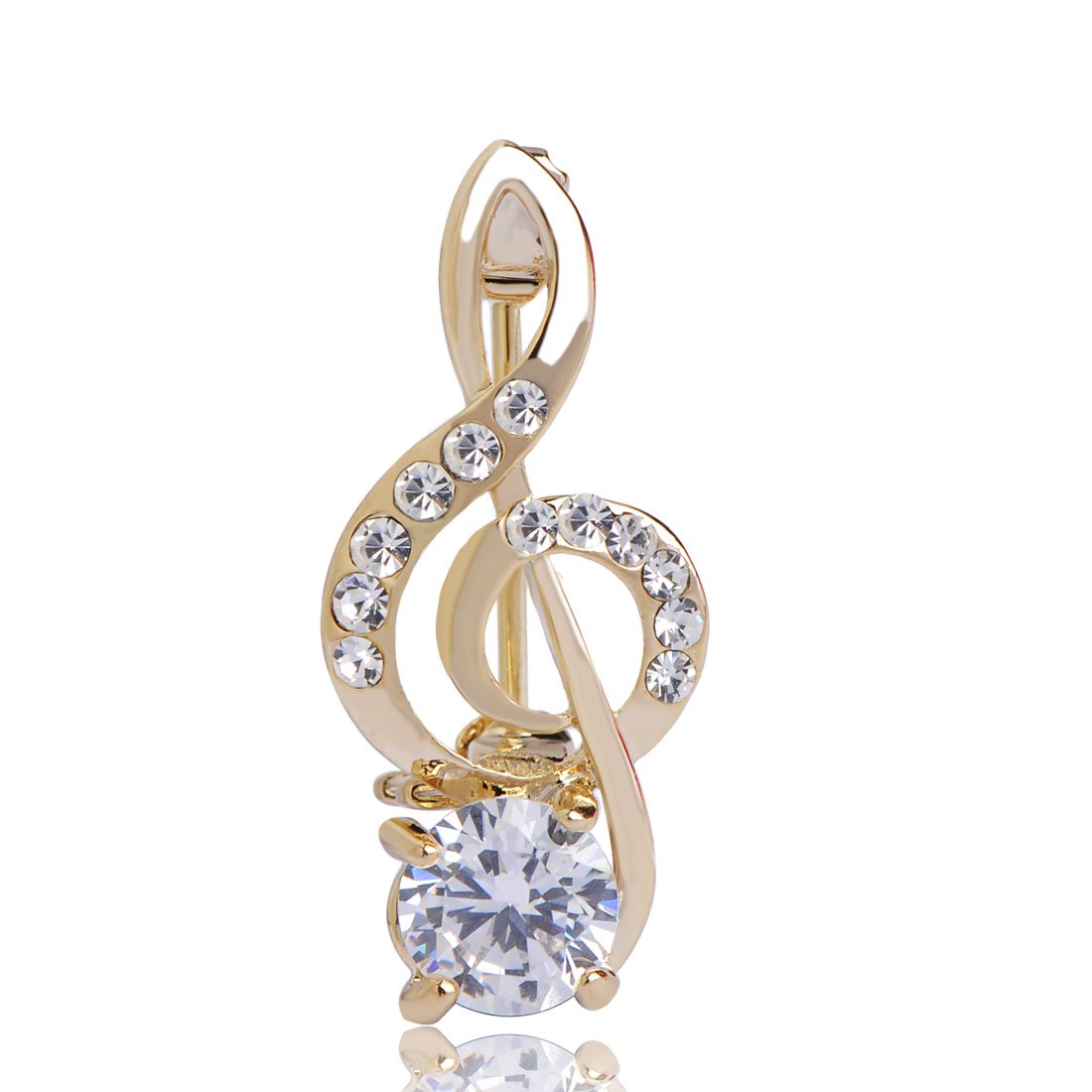 MECHOSEN Music Note Design Brooches Zircon Crystals