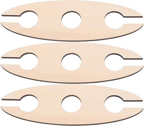 Alipis Estante de almacenamiento y exhibición de vino de bambú de 3 piezas con soporte de vidrio, estante en forma de botella, soporte para copas de