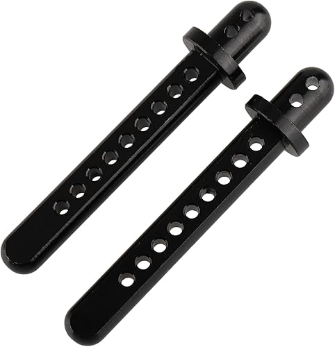 Miniatura 3 de Soportes de poste de cuerpo de aluminio RC para piezas de actualización AXIAL 110 SCX10, color negro, paquete de 4