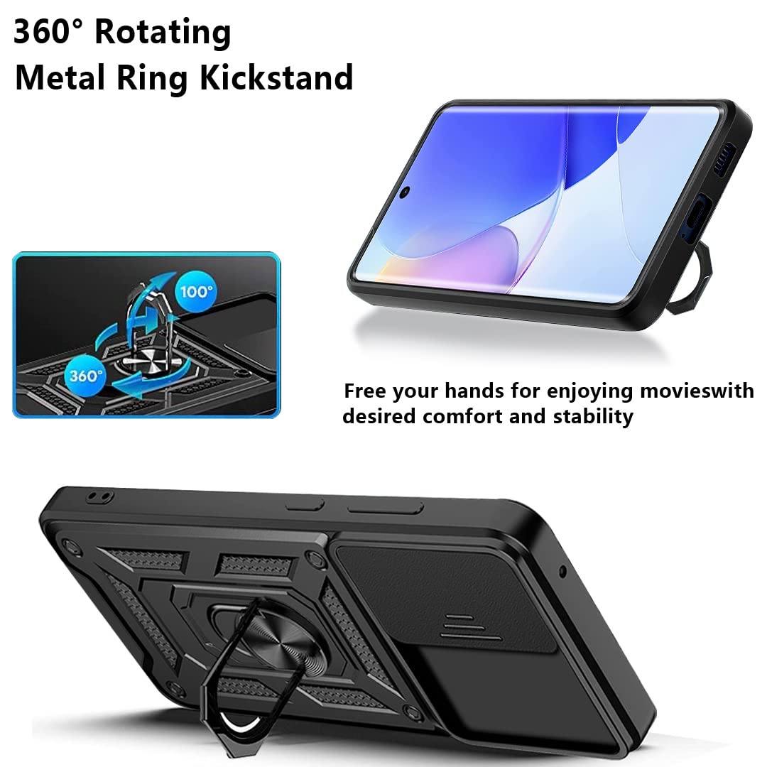 Coque En TPU Et PC Avec Anneau Pour Huawei Nova 9 SE / Honor 50 SE Q Shadow 1 Series (rouge