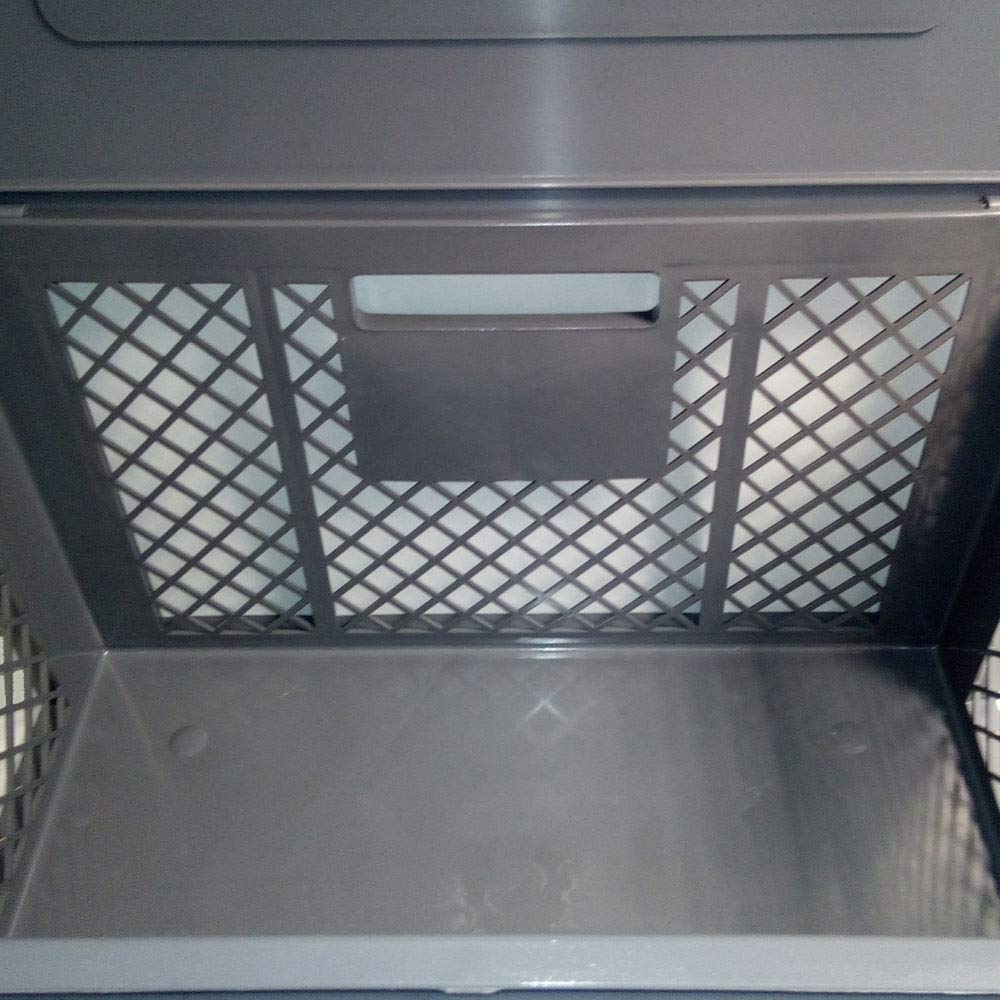 BRB XL Transportbox für Kleintiere/Katzen/Kleine Hunde, Seitenwände vergittert, Boden geschlossen - LxBxH 600x400x320 mm, mit Scharnierdeckel