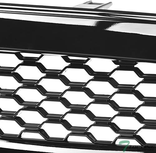 Miniatura 3 de Topline Autopart - Rejilla para parachoques delantero de malla OE, estilo panal, ABS para Dodge Ram 13-18 1500/19-20, color negro brillante