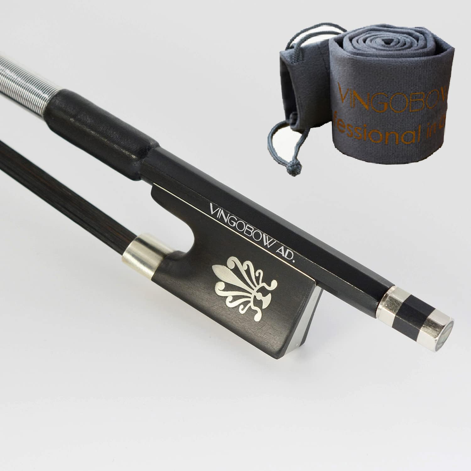 VINGOBOW Carbon Fiber Violin Bow 4/4 Size Rich Tone Concert Level High Cost-performance Fiddle Bow with Velvet Bag