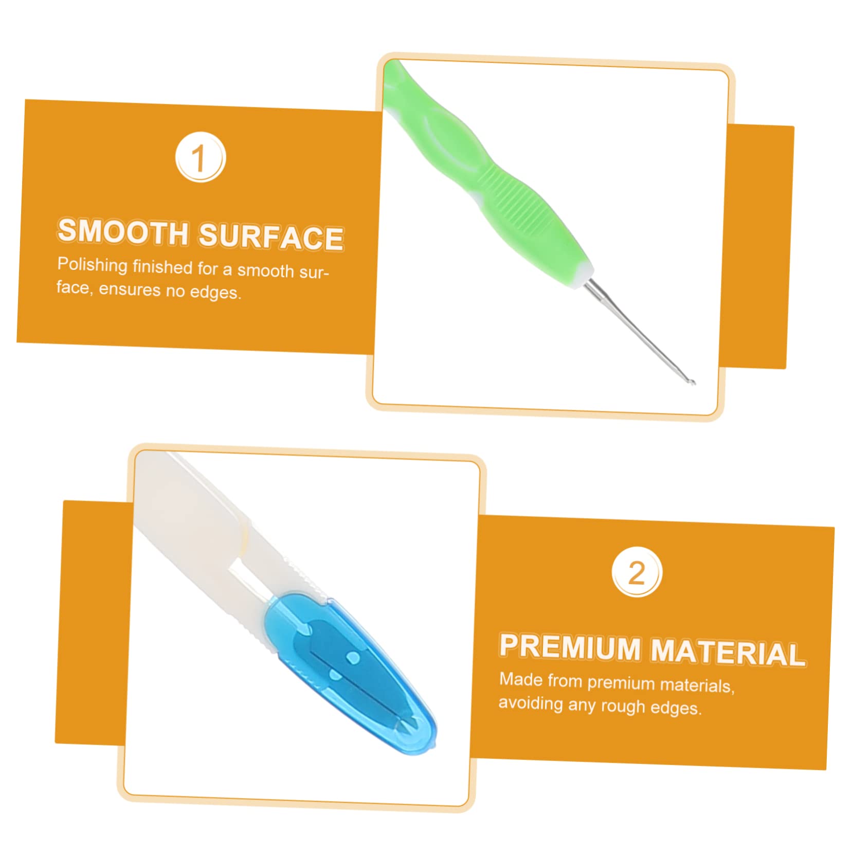 Angoily Kit de Ganchillo Profesional de 47 Piezas, Agujas de Aluminio Suaves y Ligeras, Portátil Bolsa de Lona para Suéteres y Sombreros