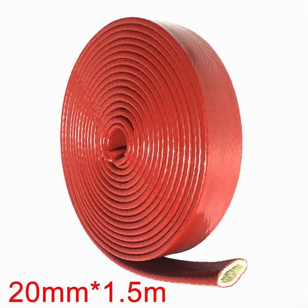Gaine de protection ignifuge pour câble avec boîtier en fibre de verre en silicone (10 mm)