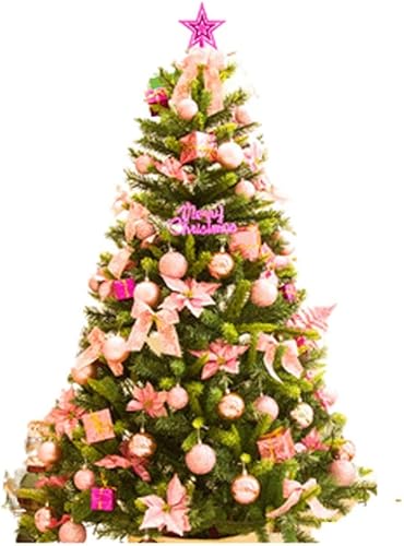 HYMCX Árbol de Navidad artificial de alta calidad árbol decorativo grande contiene LED decorativos y adornos funciona con pilas para árbol de