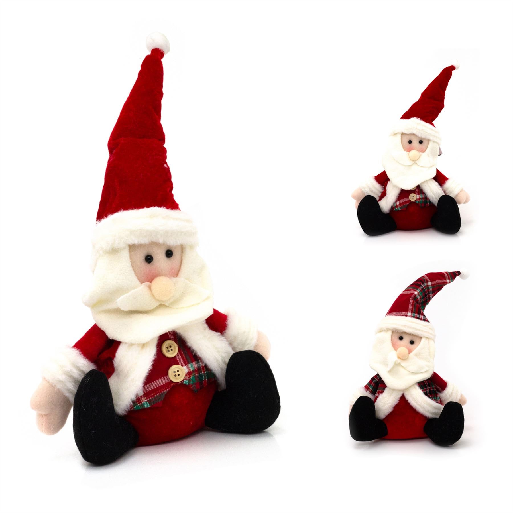 Carousel Home Red Santa Claus Christmas Doorstop | Novelty Father Christmas Fabric Door Stop | Adorable Christmas Design Door Stopper - 23Cm ~ Design Varies One Supplied