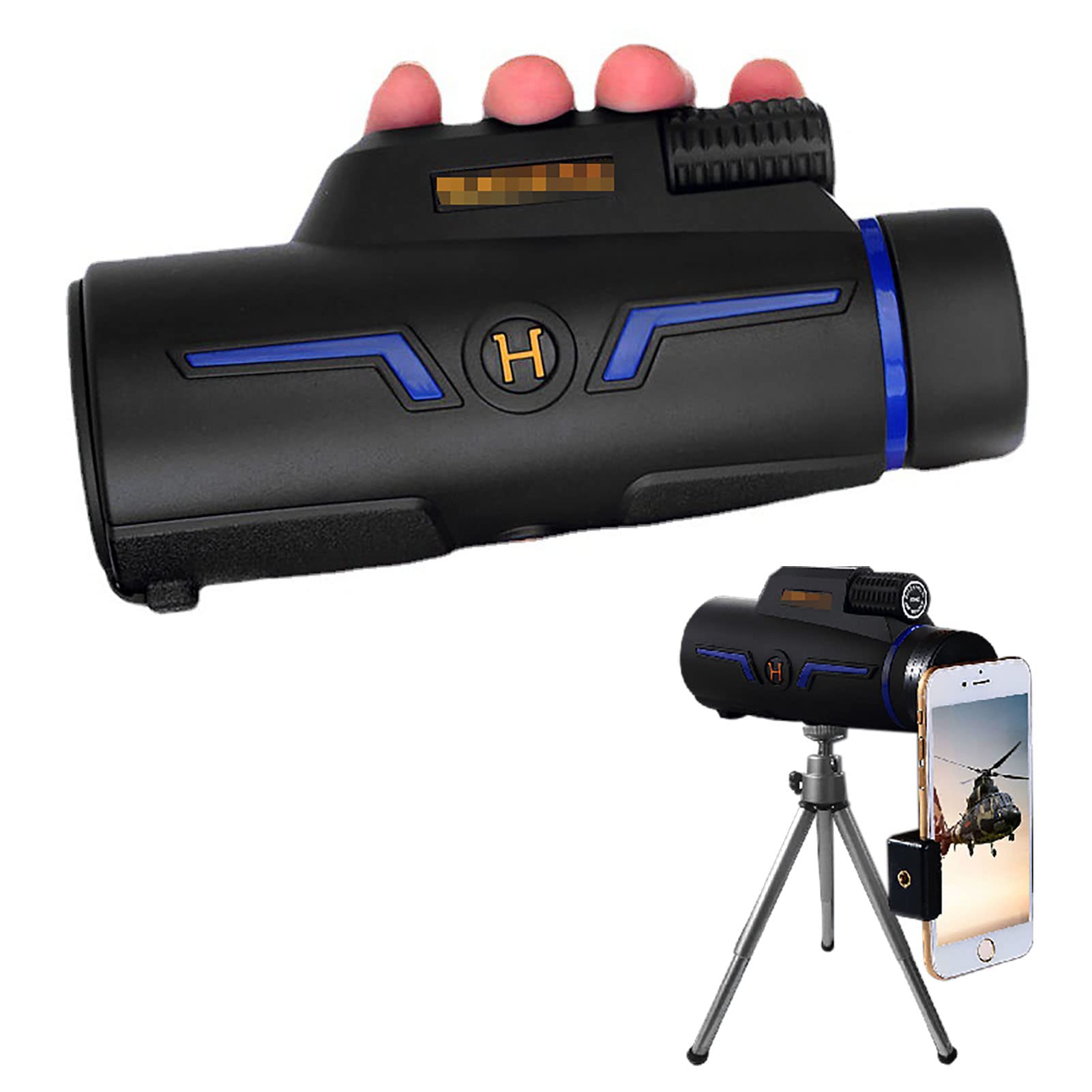 Teleskop monokularowy 10×42 ze statywem Uchwyt na telefon komórkowy BAK4 Prism HD Wodoodporna ręczna luneta Nadaje się do obserwacji ptaków Kemping Piesze wycieczki