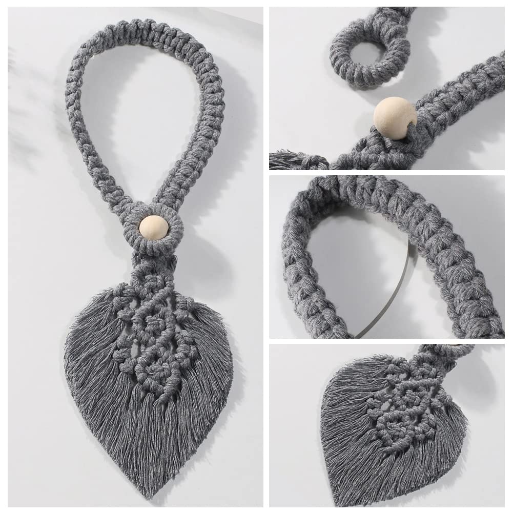 Fermatende in macramè, stile boho, non richiede fori