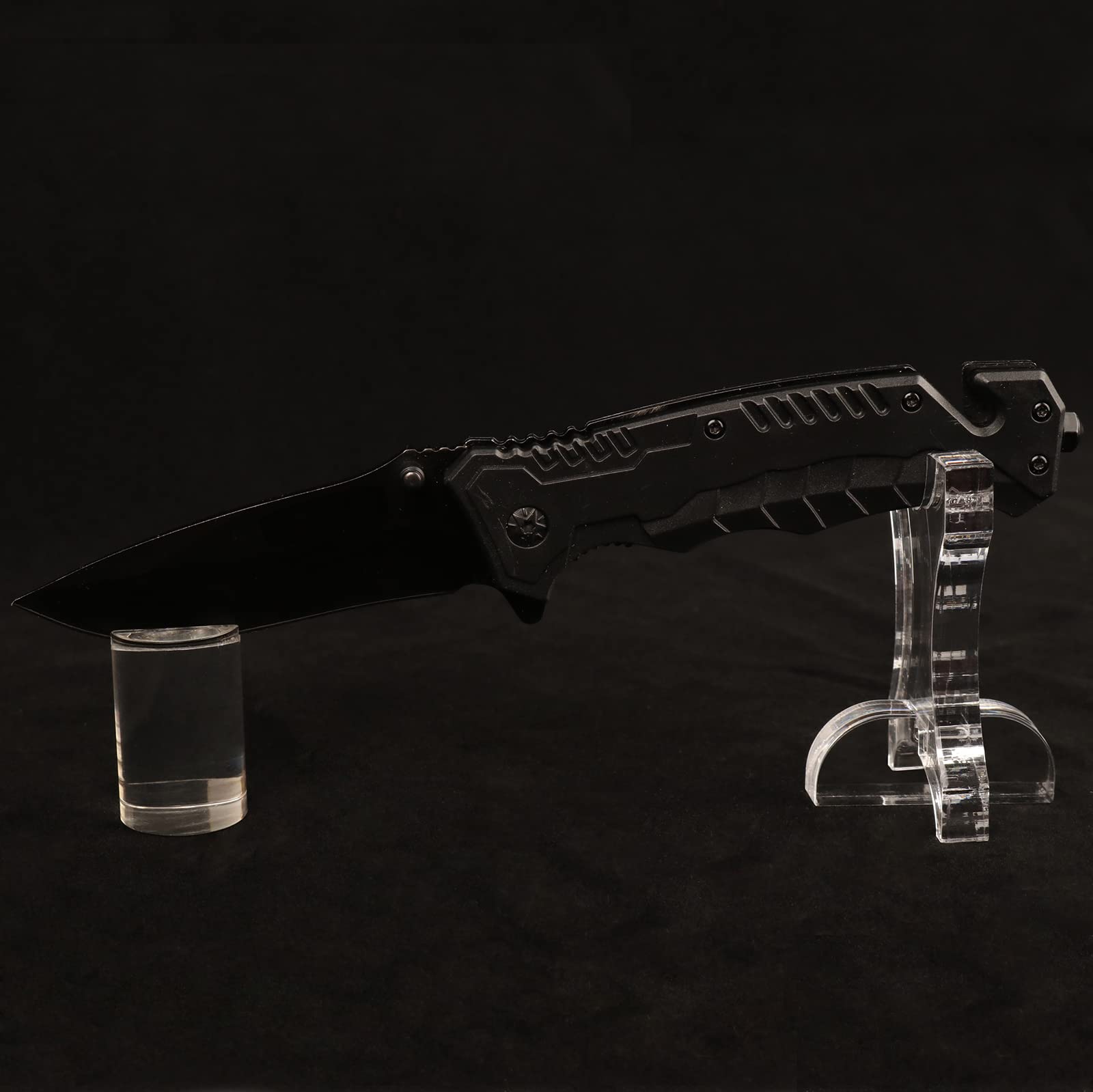 HHUXIUE Knife holder Knife display holder Knife storage holder Folding knife holder Small knife holder Acrylic knife holder used for single knife display decoration (transparent 2)