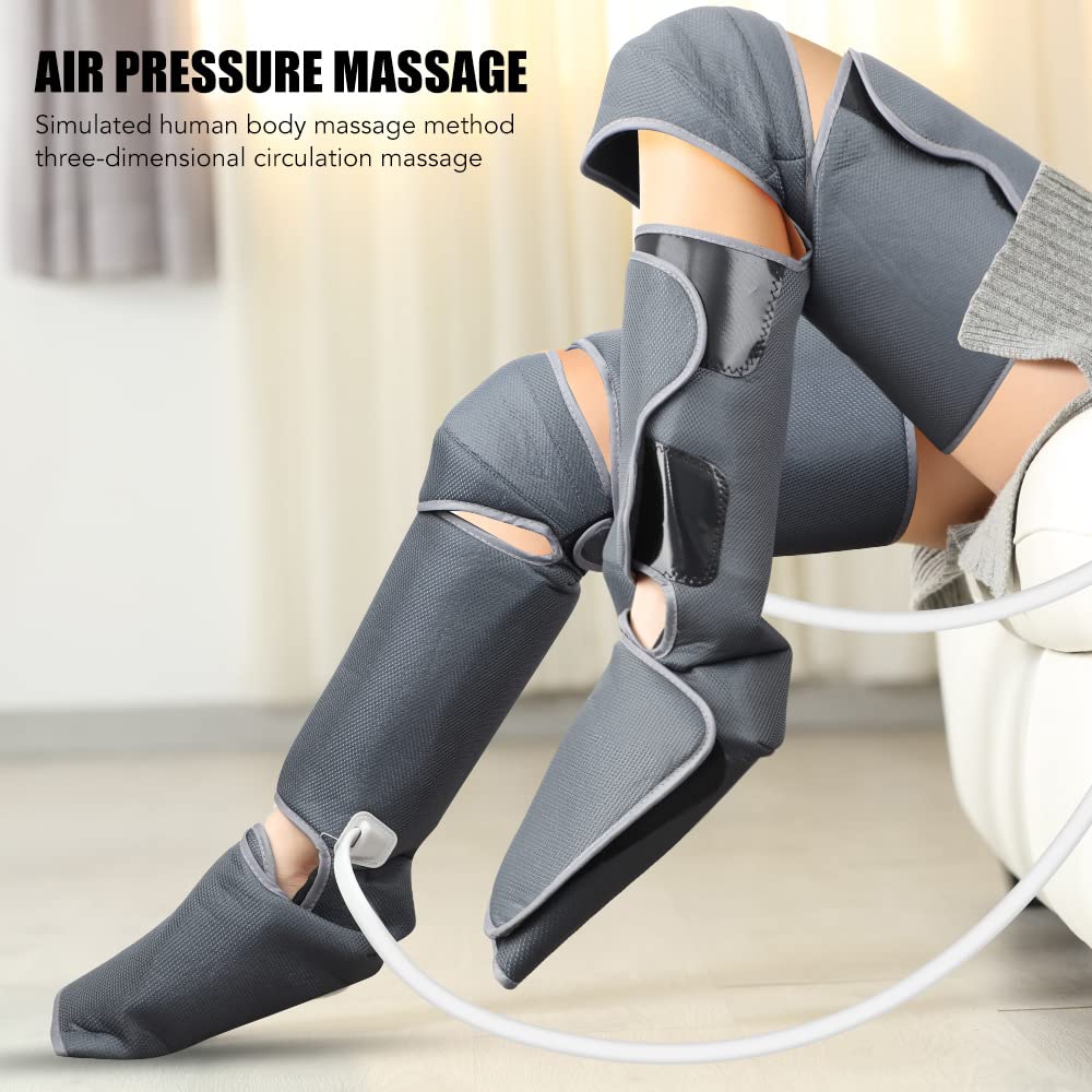 JOSBY Massaggiatore per Gambe Complete aggiornato con Calore, con 3 riscaldamenti 3 modalità 3 intensità Compressione sequenziale, massaggiatore a Compressione d'Aria, per rilassamento e Recupero
