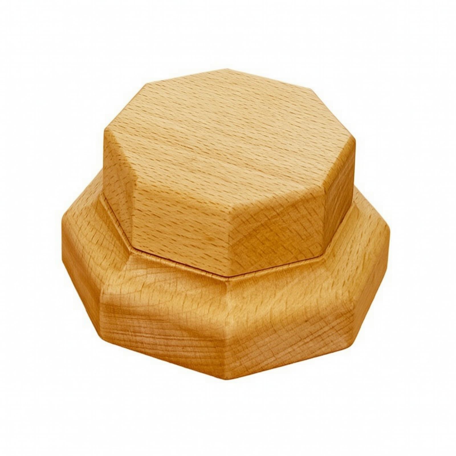 Achtkantig ständ mit Stufen achtkantige Form Dekorhöh niedriges Display- für Teezubehör-Präsentation, Altar, 16x16