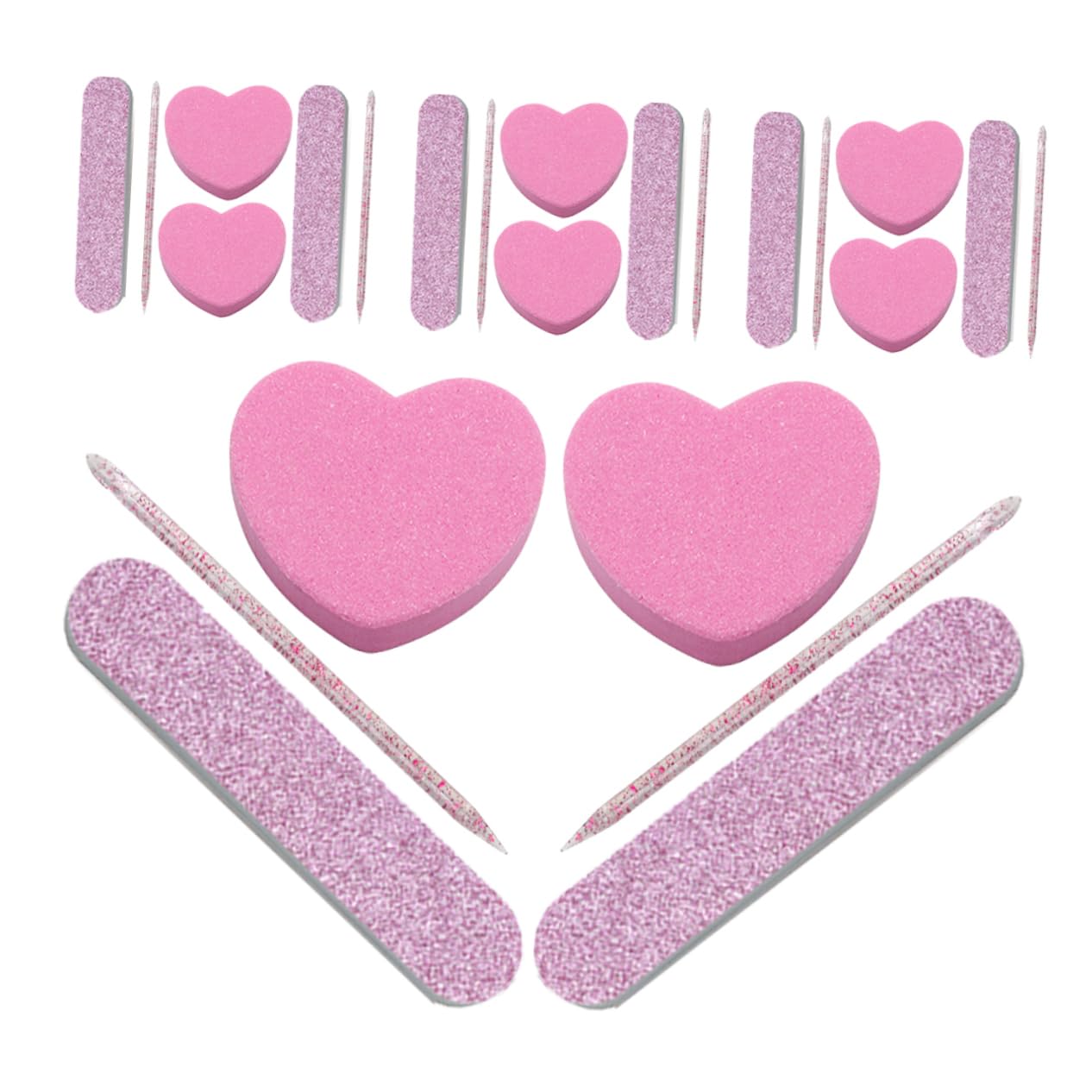 FOMIYES 20Sets DIY Nail Tool Kit Sponge Nail Nail Files Polishing Strips for Professional Home Use Lightweight Portable Manicure Supplies for Nail Art and Care