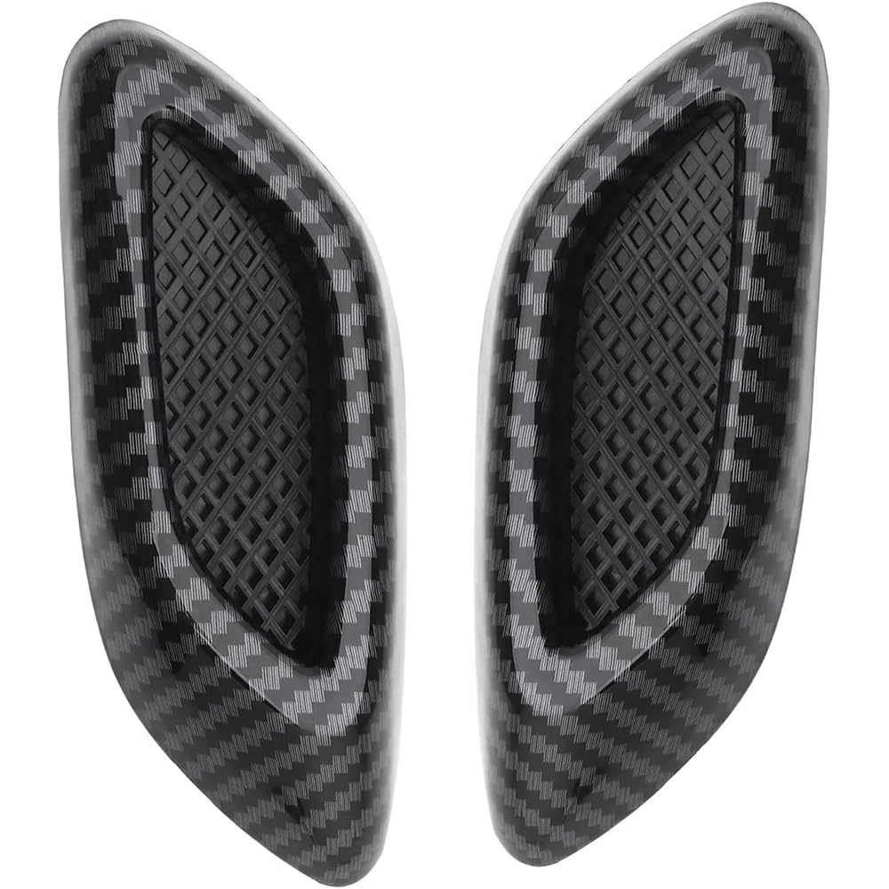 QIZUN 2 Pcs Car Side Vent Trim for AUDI A5 B9 Sportback(F5A)(2016-2026), Air Vent Covers for Front Fender, Side Wing Air Intake Grille Vents, Car Fender Side Vents,Carbon fiber Black A