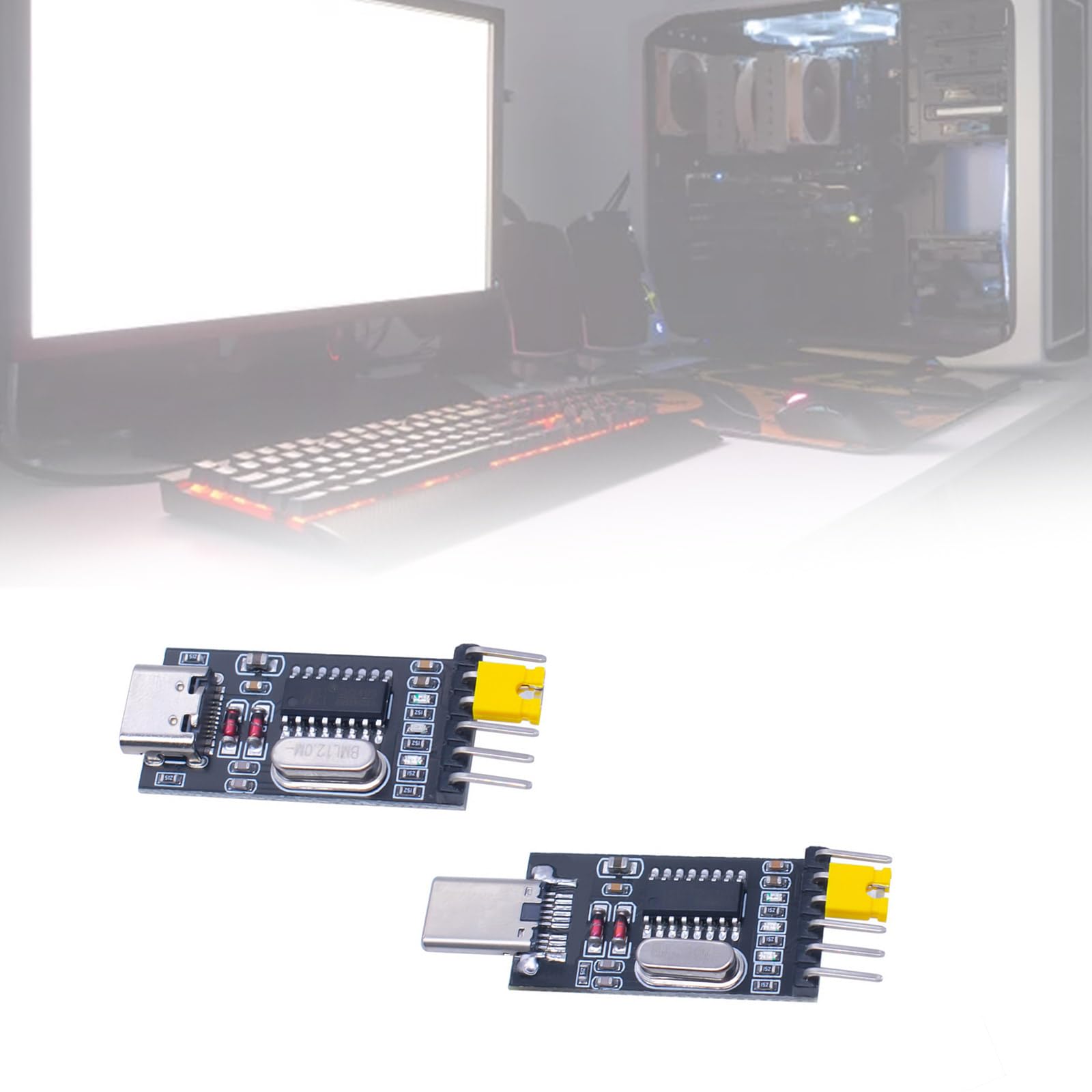 MLWSKERTY 5Pcs USB to Converters Module CH340G 3.3V 5V Switcher USB C to Serials Port Module Converters for PC Desktop