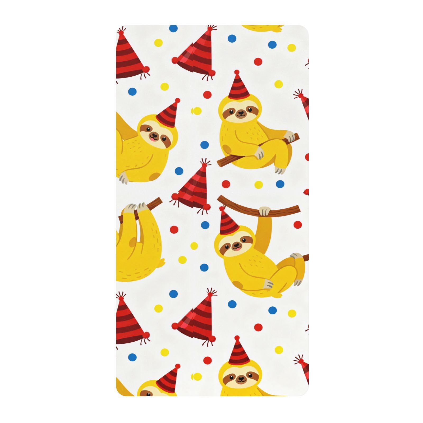 Drap de berceau en coton de qualité supérieure motif paresseux