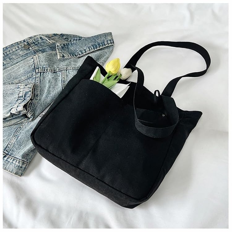 Tote Bag Canvas Bolsa Grande Capacidad A4 con Cierre miniatura 5