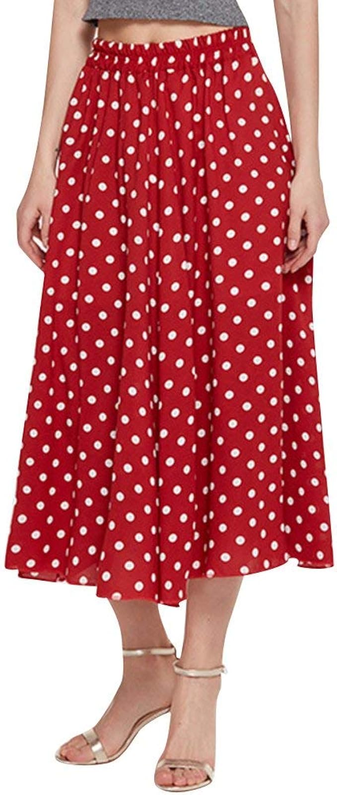Onsoyours Damen Baumwoll Rock Mit Gürtel - Boho Maxirock Plissiert A-Linie Für Sommer