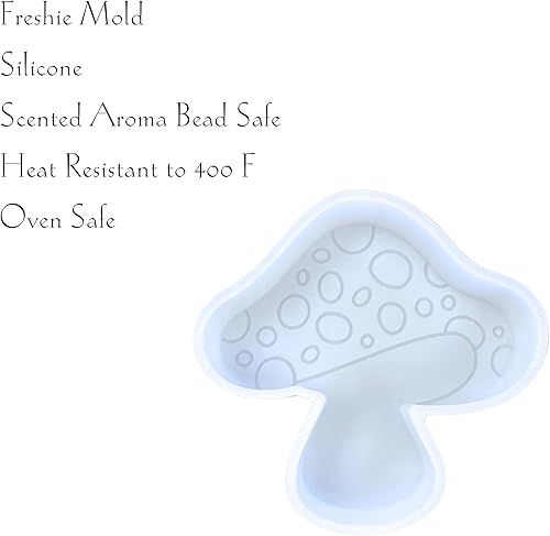 Miniatura 5 de Molde Freshie de silicona de hongos para velas de automóvil  4 x 4 pulgadas Nature Dot Boho Adolescente Ambientador de Coche a la moda Forma