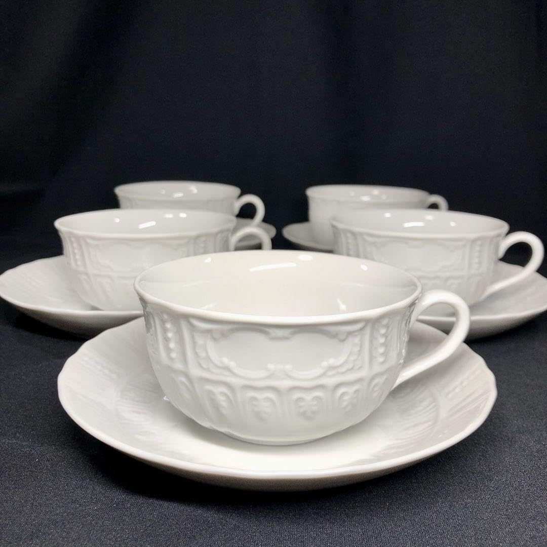 Amazon.co.jp: ピルケンハンマー カップ&ソーサー 5客 エンボス rose  