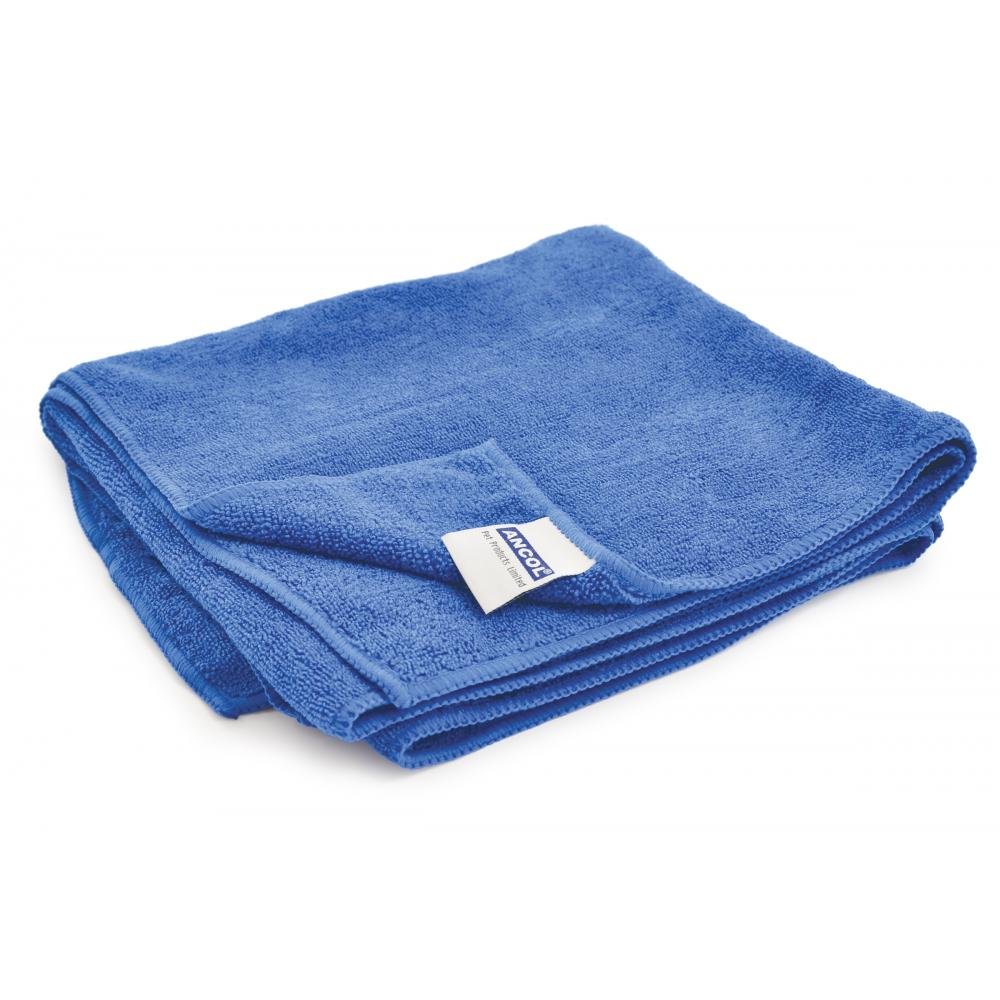 Ancol Micro Fibre Dog Puppy Towel Blue - High Absorbency Pet Grooming Towel for Bathing and Drying - Machine Washable Compact - 100 x 50 cm