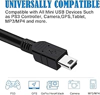 Vista 4 de BestCH Cable de datos/carga USB para Epson Workforce DS-30 J291A Escáner alimentado con hojas