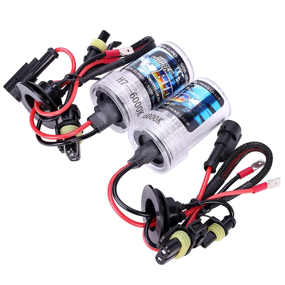 TEMPO DI SALDI Kit Xenon HID Lampadine h7 12v 55w 6000K Luce Bianca con Centralina anti-sfarfallio, Lampadina H7 Alta Luminosità e Montaggio Facile