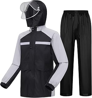 Taoyoule Chuvas de chuva e calças impermeáveis para homem casaco impermeável profissional fato de chuva roupa de pesca