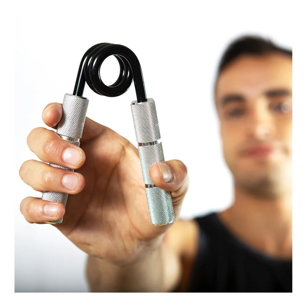 Deviant Buzz Metal Hand Gripper For Strengthener 150 LBS Hand Strength Training Equipment Hand Gripper for Men & Women for Gym Workout (Silver)-image-32