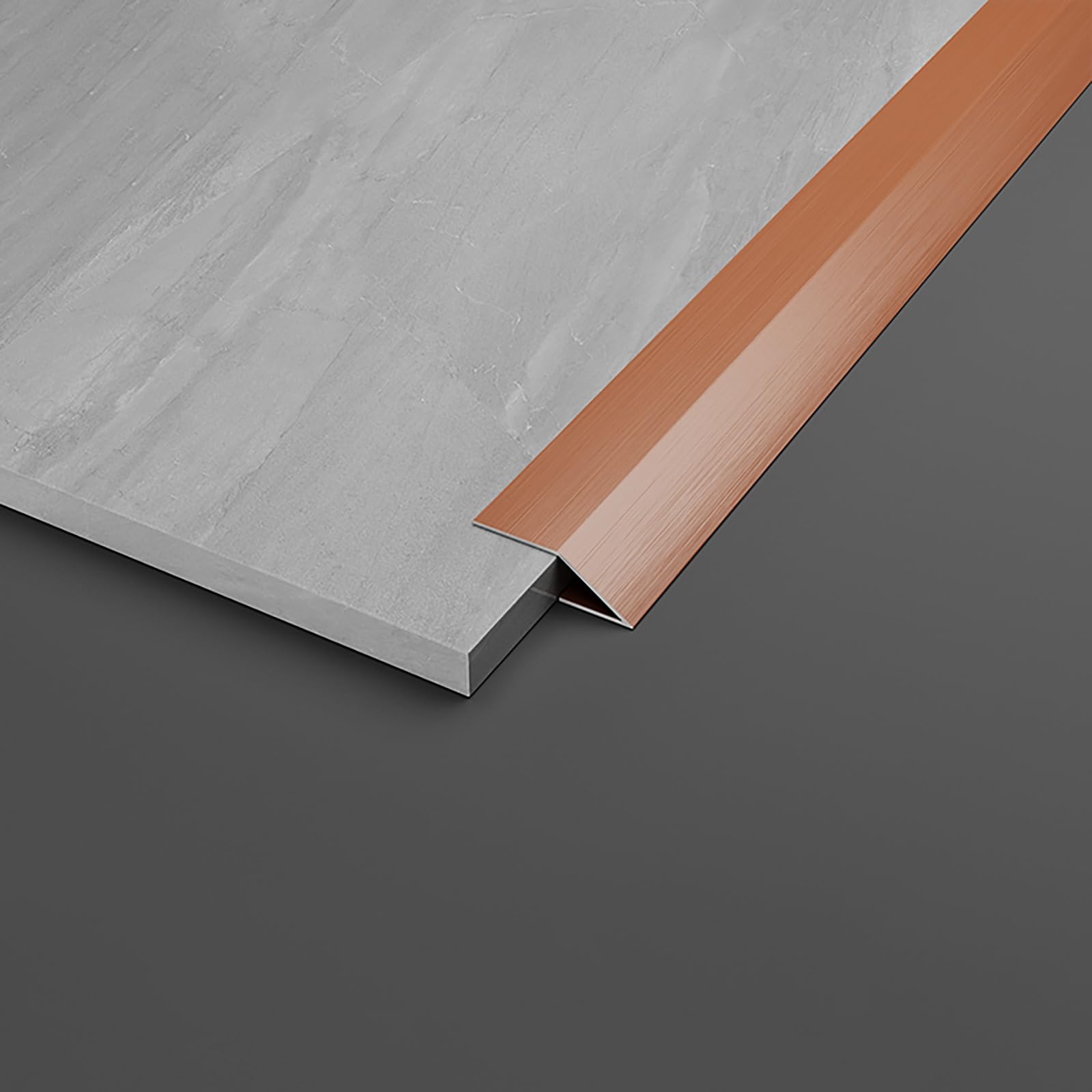 Übergangsprofil 120cm T-Formgebung Boden-Übergangsleiste, Schwellennaht-Abdeckleiste Für Vinyllaminatfliesen, Zementböden, Aluminium Wandspalt-Zierstreifen ( Color : Rose Gold , Size : 12mm/0.47" Wide