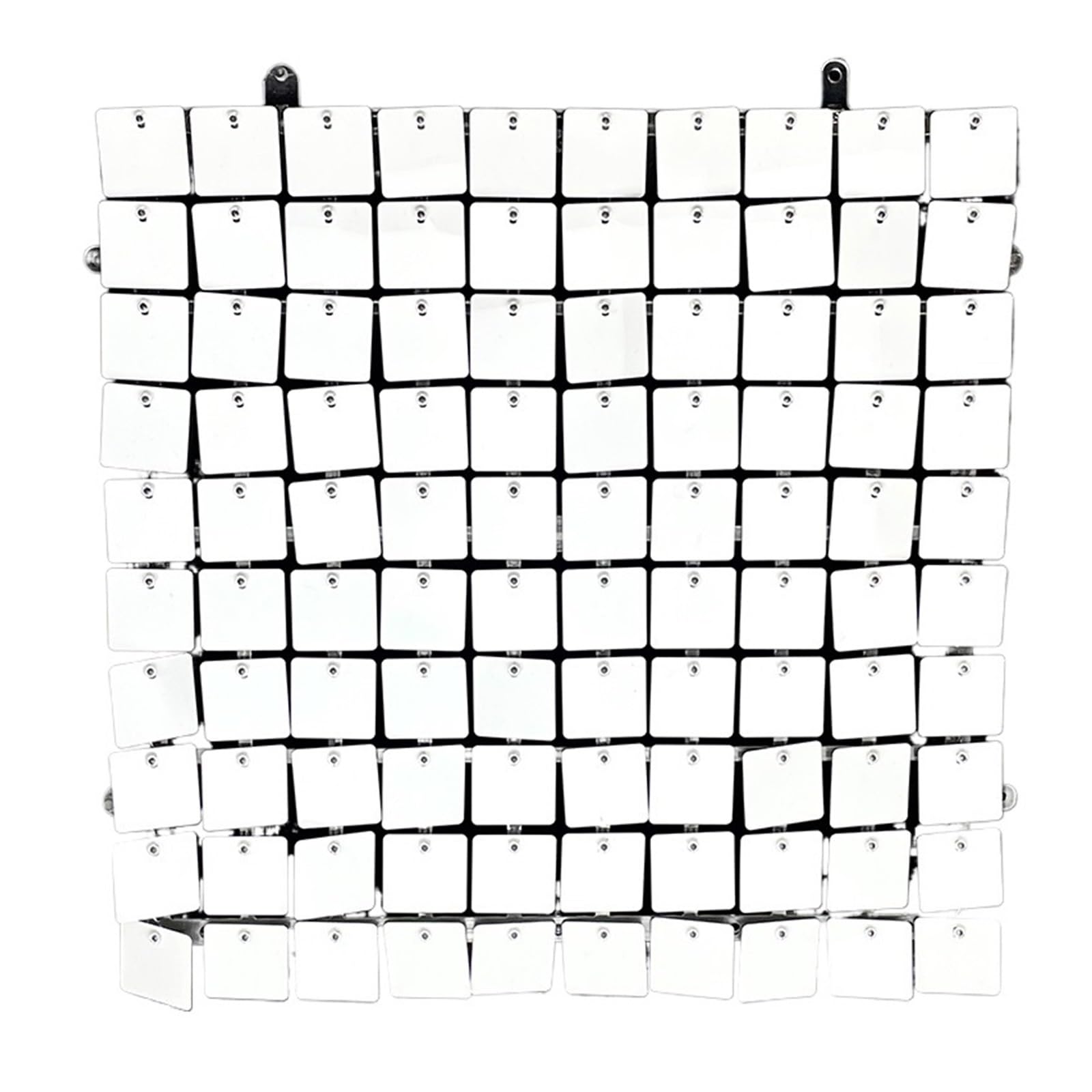 Fond Mural Scintillant Lot de 9/12/16/18 Panneaux muraux Blancs Scintillants à Paillettes for Mariage, Enterrement Vie Jeune Fille, Rideau Fond(18pcs)