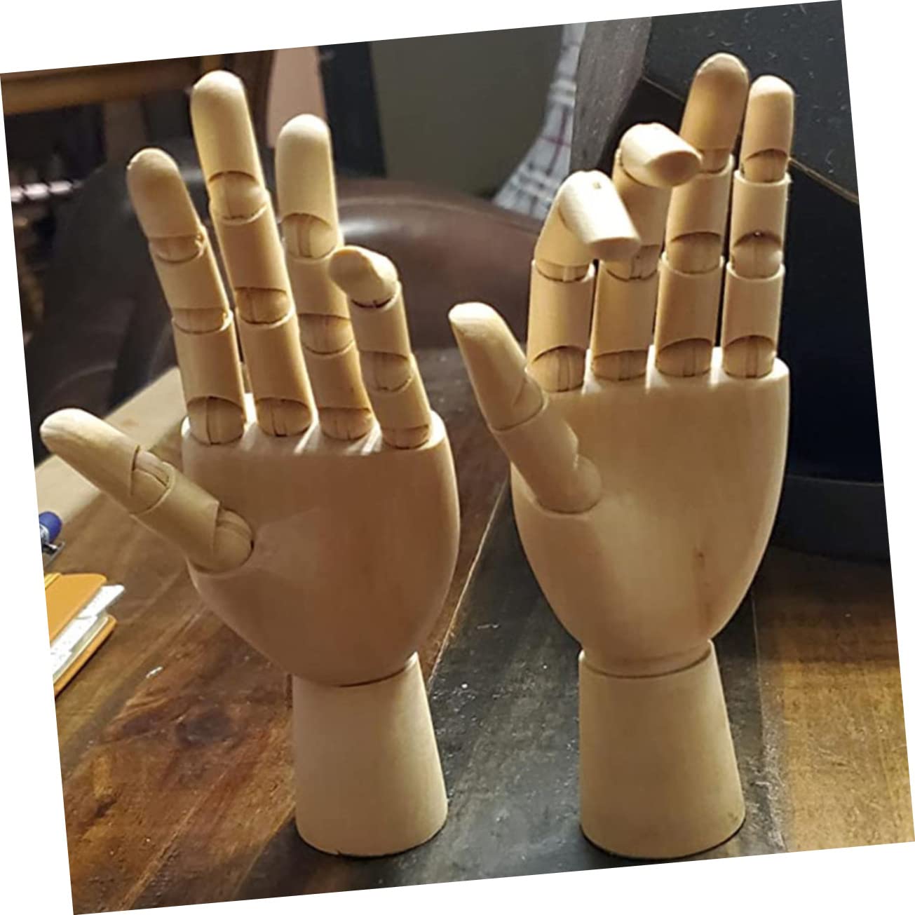 NUOBESTY 3 Series De Mano De Madera Articulados Izquierda Y Derecha Muñecos Para Dibujo Y Decoración De Escritorio Para Artistas Y Al Cómic 2 Piezas X 3