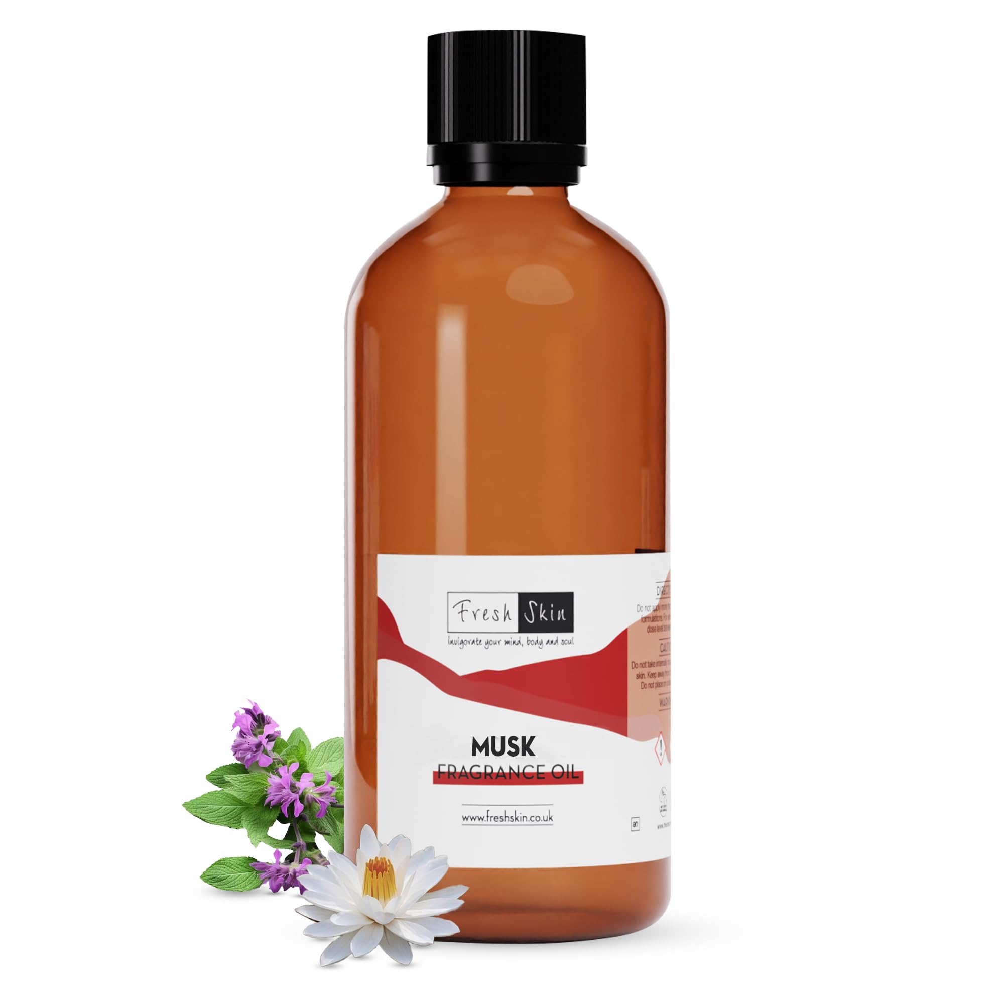 Freshskin Beauty LTD | Musk Fragrance Oil 100ml - Candles, Bath Bombs, Soap Making, Reed Diffusers & Wax Melts - Cosmetic Grade - Vegan Friendly - A Rich, Complex, & Long Lasting Scent!