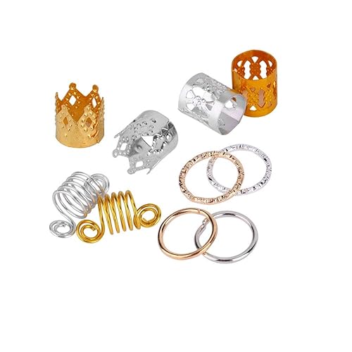 Miniatura 7 de 110 accesorios para rastas, joyería para el cabello para trenzas, anillos trenzados, clips de cuentas, puños trenzados, decoración de moda para