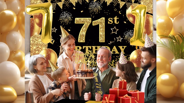 AOOLADA 71st Birthday Candles Set - Gold Number 7 & 1 With Crown Topper For Cake Decorations - View #4