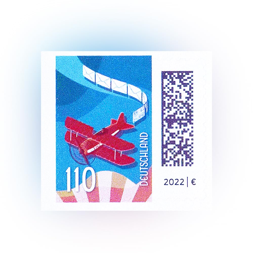 10 Stück 1,10 EUR 1,1 EUR € postfrische selbstklebende Briefmarken | Frankaturware Markenset (Motiv: Luftpost)