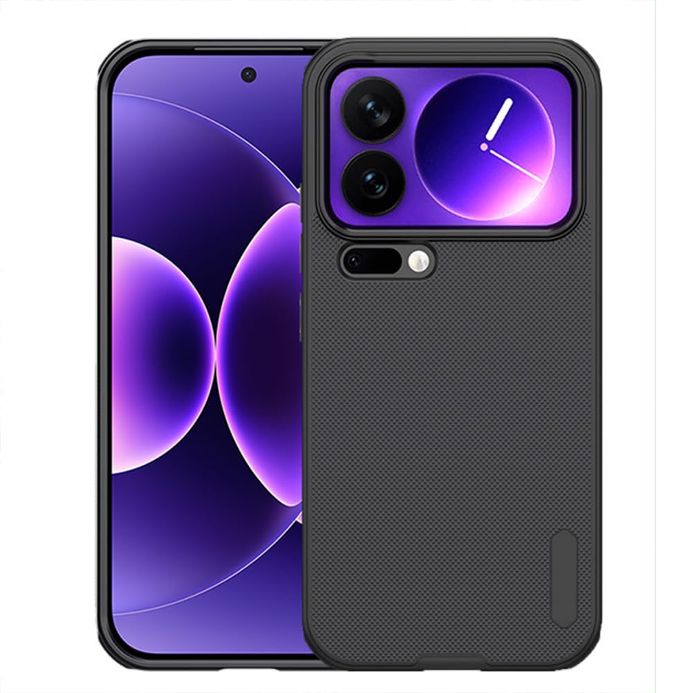 Stoßfest Hülle für Xiaomi 17 Pro Max/17 Pro/17, Dünne Leichte Gefrostet rutschfest Schutzhülle Unterstützt Drahtlose Aufladung Handyhülle,Schwarz,17 Pro