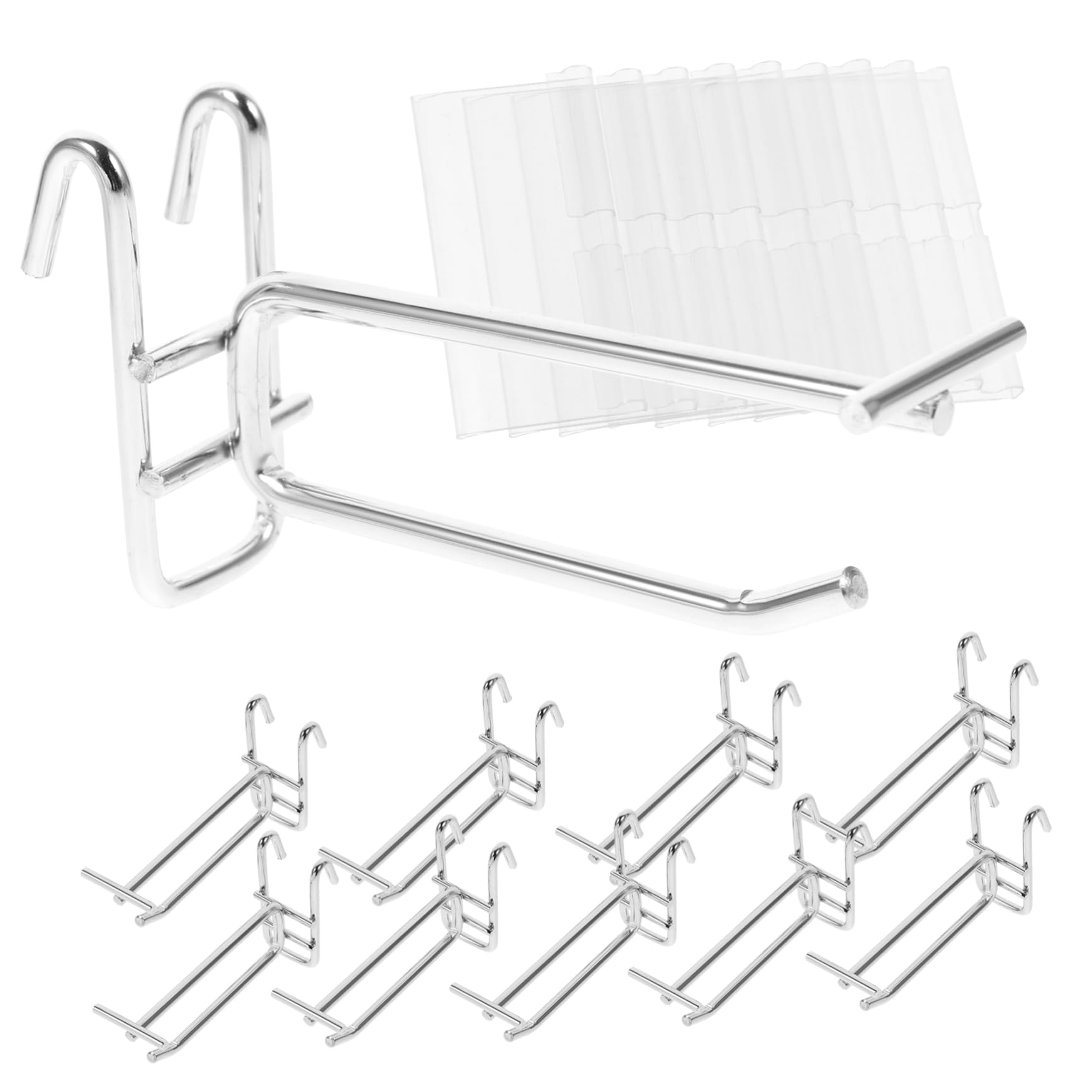 Alipis Lochwandhaken 6mm Tragstange mit Preisschild ein Stück Geformt 10 Stück aus Stahl Robust für Werkstatt und Einzelhandel