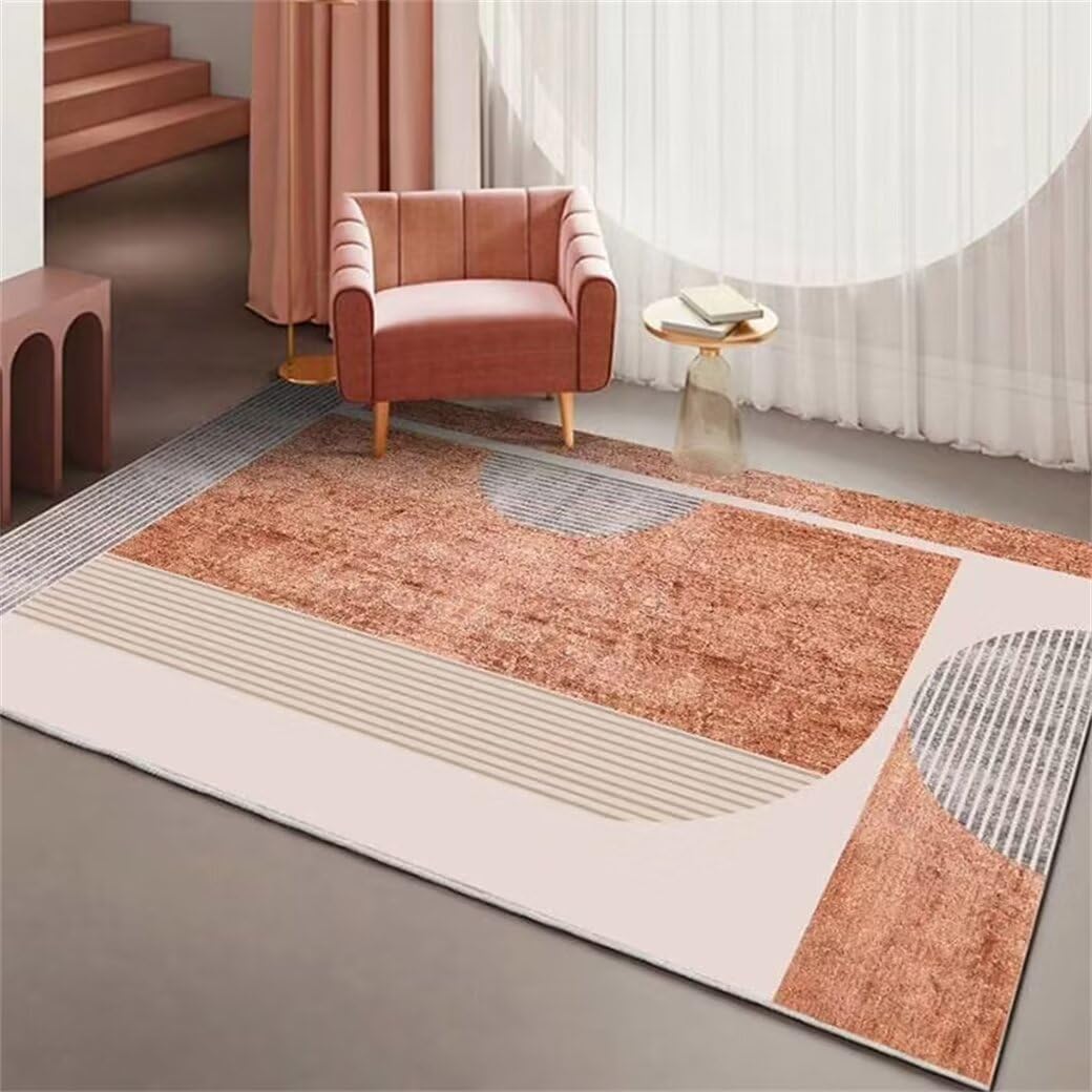 Tapis salon gris moderne 50x80 tapis doux de chambre lavable unicolore