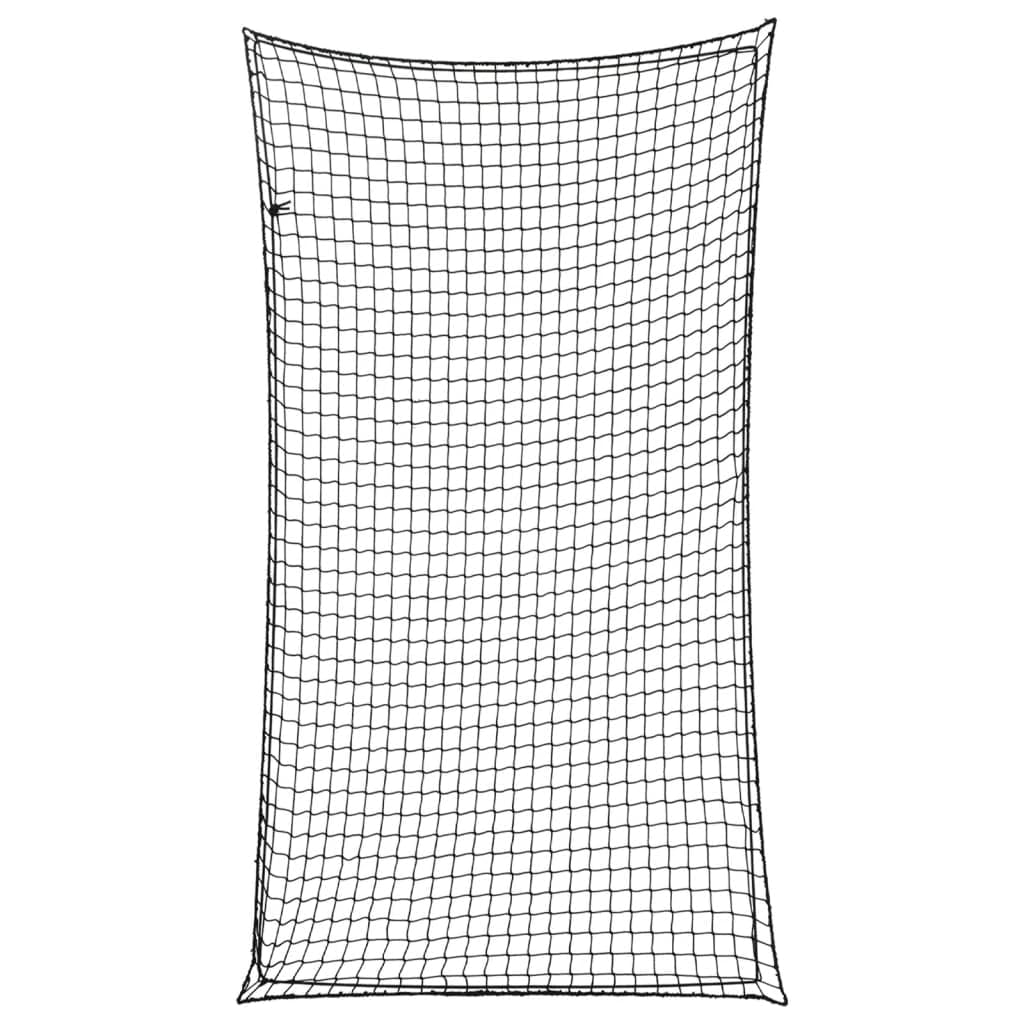 Mangloder Anhängernetz mit Gummiseil Schwarz 2,7x1,5 m PP wetterfest, UV-beständig, universell für Fahrzeuge, LKW, SUV, Transporter, Kofferraum, Ladungssicherung, Befestigung
